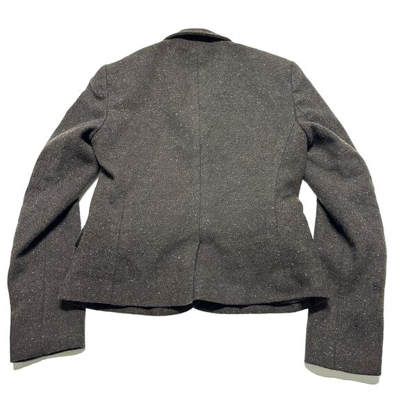 Theory Blazer Women 6 Brown Two Buttons Long Sleeve Academia Made in USA FLAW - Picture 3 of 8